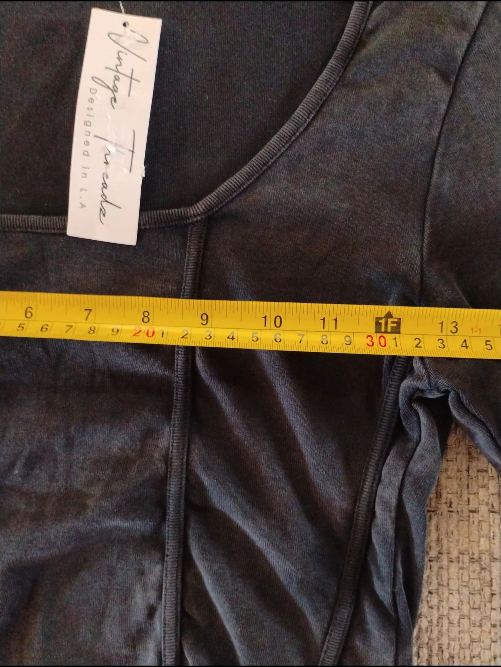 Universal Thread Size M Black Long-Sleeve Square Neck Top NWT